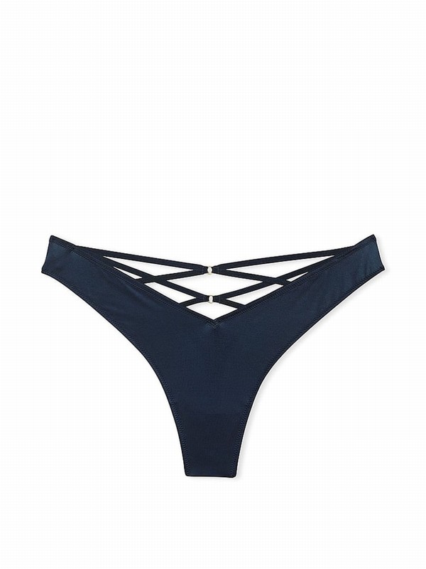 Dark Blue Victoria Secret TwiThong Underwear | NTBQZ5623