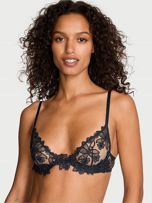 Dark Blue Victoria Secret TwiZiggy Unlined Demi Bras | KGOWJ9053