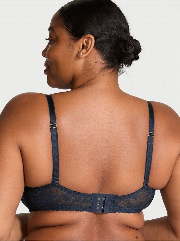 Dark Blue / Rose Victoria Secret TwPush Up Lace Bras | WZTRJ6523