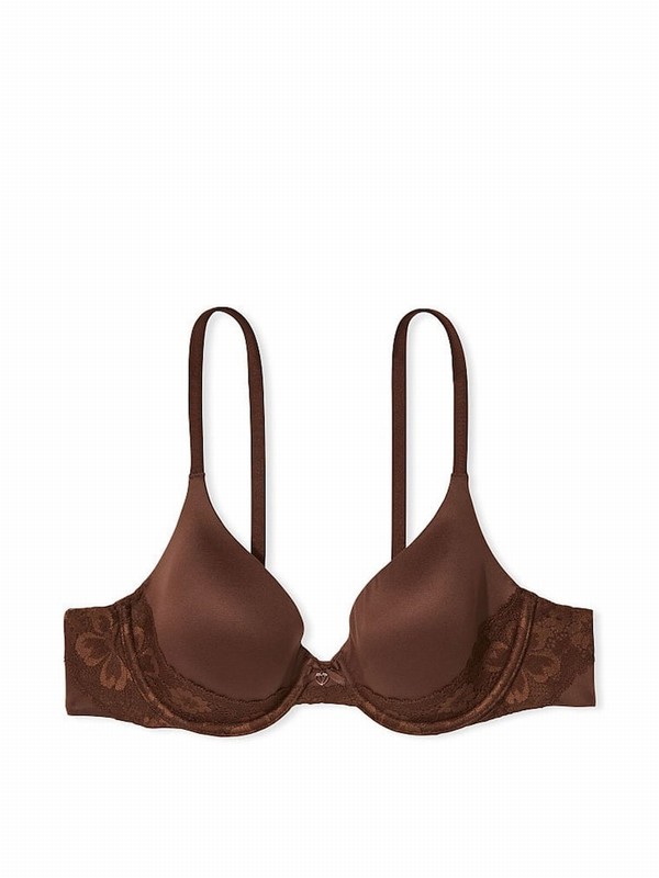 Dark Brown / Beige Victoria Secret Nude Full Cup Bras | MWGVQ5197