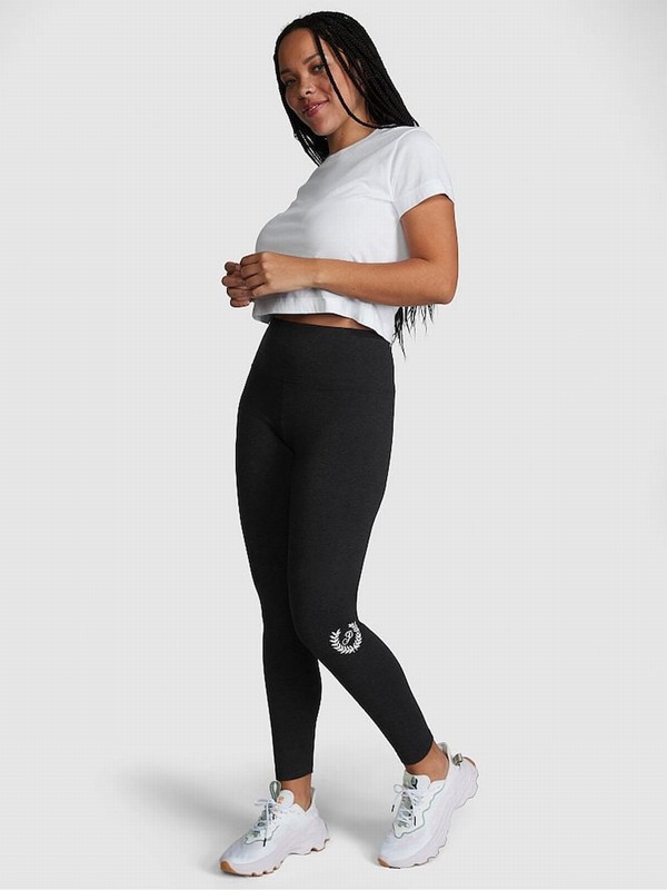 Dark Grey Victoria Secret Cotton Leggings | FGNMH0713