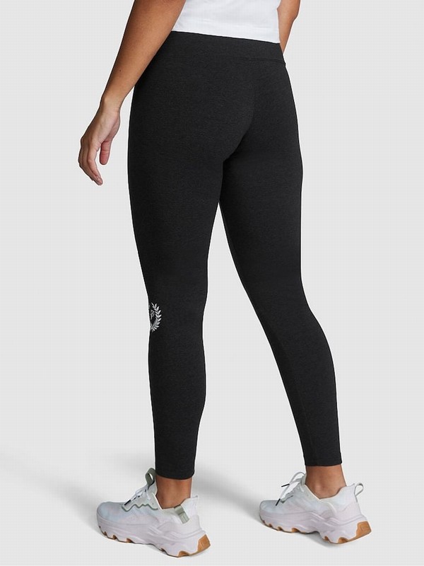 Dark Grey Victoria Secret Cotton Leggings | FGNMH0713