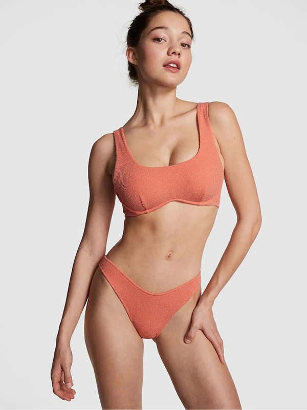 Deep Coral / Orange Victoria Secret Coral Orangezilian Bikini Bottom | JADHL6745