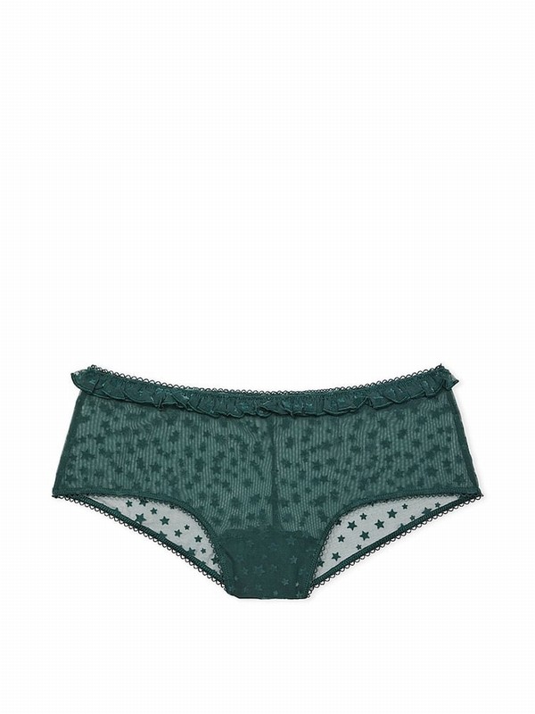 Deep Green Victoria Secret Forest Cheeky Star Chaser Lace Underwear | OZBQV6219