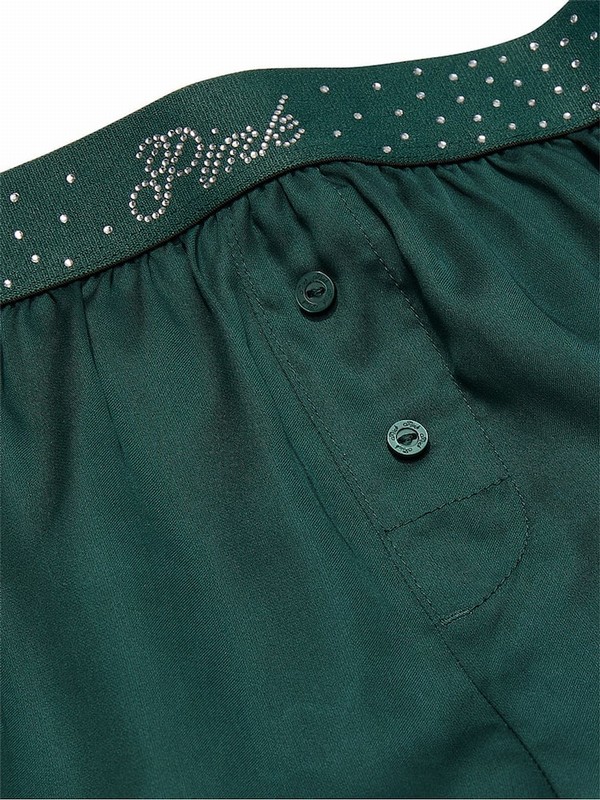 Deep Green Victoria Secret Forest Diamante Nightwear | AFLYD2173