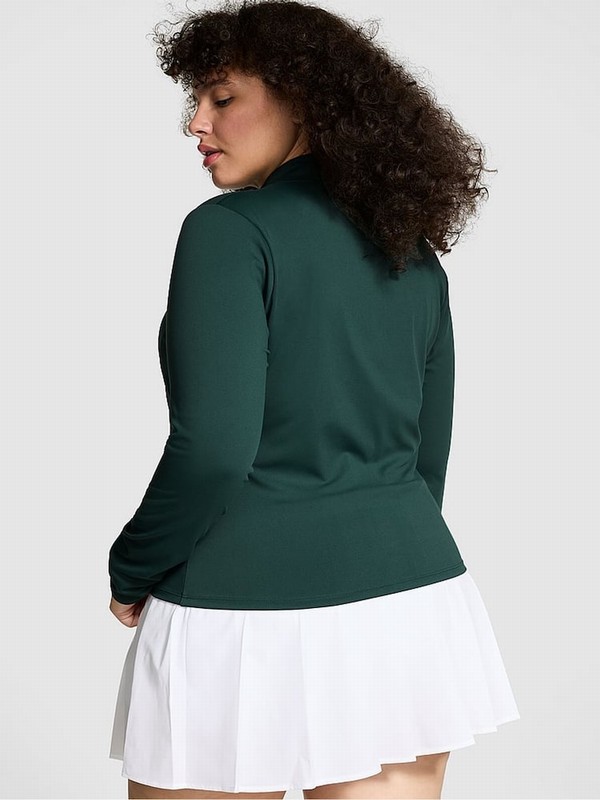 Deep Green Victoria Secret Forest Relay Sports Full Zip Jackets | AYSMD0864