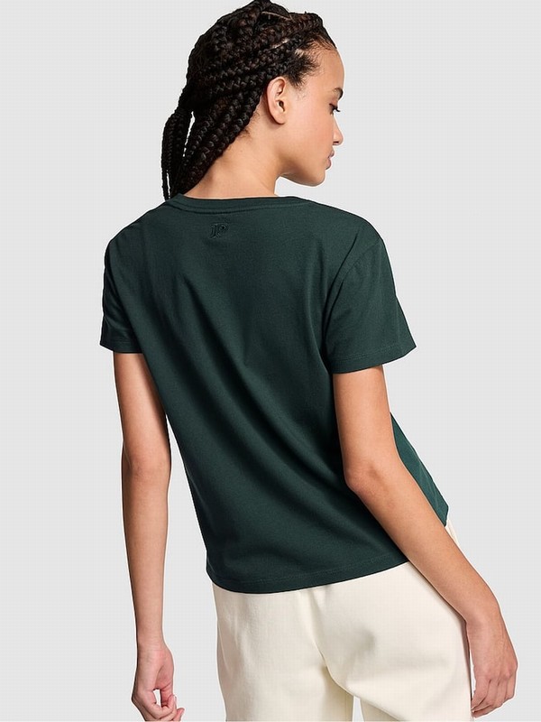 Deep Green Victoria Secret Forest Sleeve Dreamer T Shirts | AZQXY9658