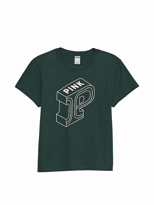 Deep Green Victoria Secret Forest Sleeve Dreamer T Shirts | AZQXY9658