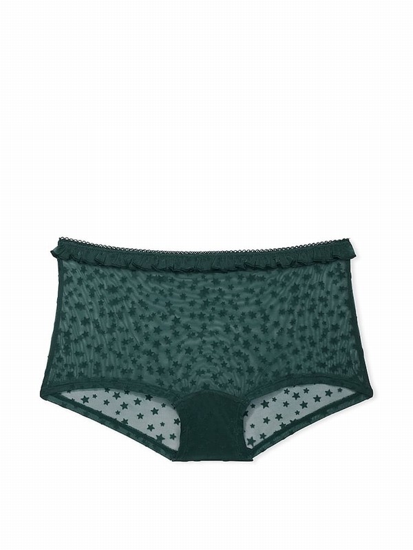 Deep Green Victoria Secret Forest Star Chaser Lace Underwear | ZLVQY7350