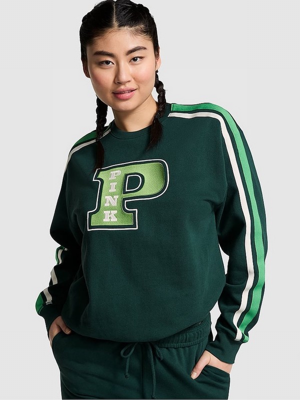 Deep Green Victoria Secret Forest Sweatshirts | SGZHP9236