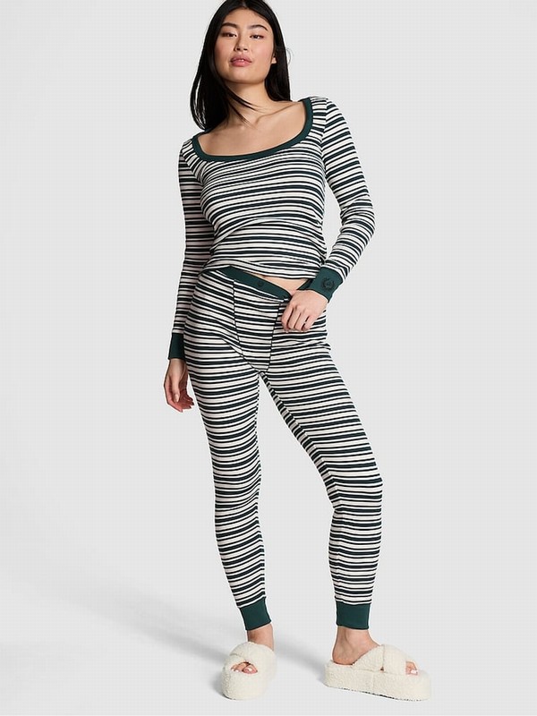 Deep Green Victoria Secret Forest Thermal Long Nightwear | ZARPX1687
