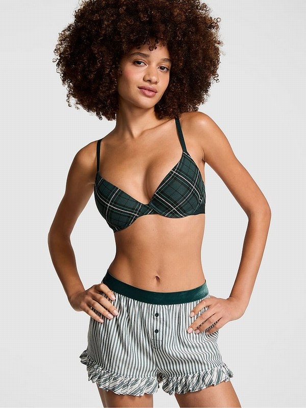 Deep Green / Stripes Victoria Secret Forest Nightwear | OLQPX5629