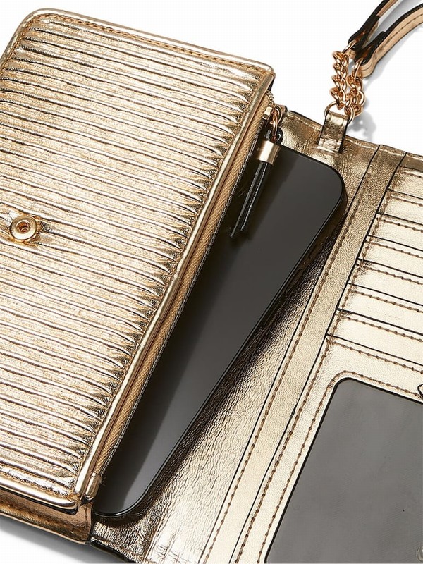 Gold Victoria Secret Clutch Crossbody Bags | LWVBR1684