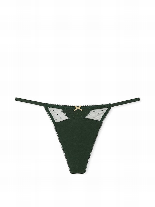 Green Victoria Secret Botanical G String Underwear | MGBIA5274