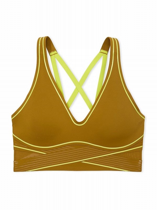 Green Victoria Secret Fern Plunge VSX Elevate™ Contour Low Impact Bras | YNEAC0637