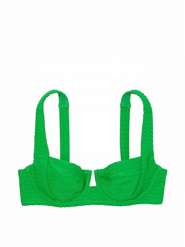 Green Victoria Secret Fishnet Balcony Bikini Top | MLWUZ2073