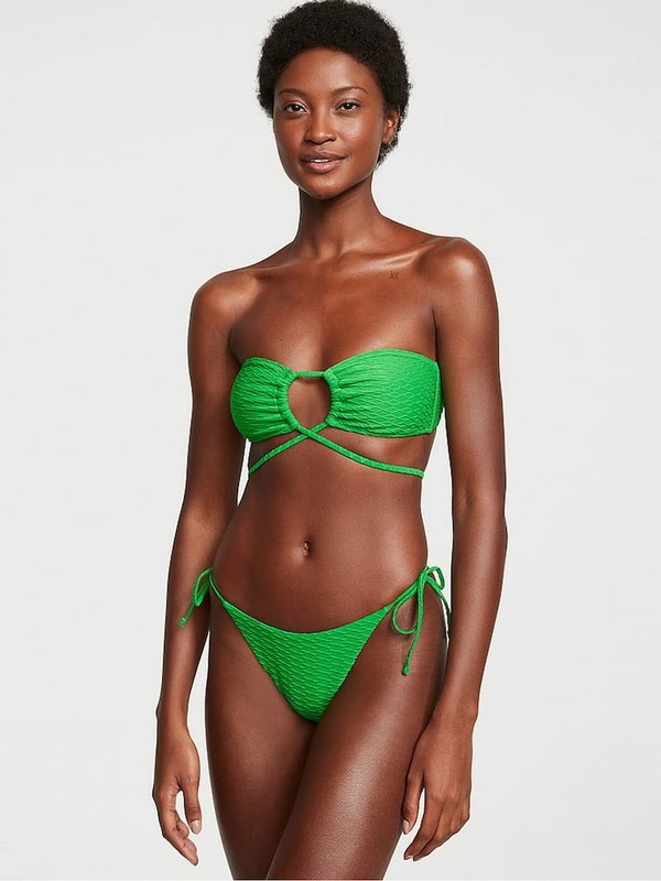 Green Victoria Secret Fishnet Cross Over Bikini Top | XNSPE6940