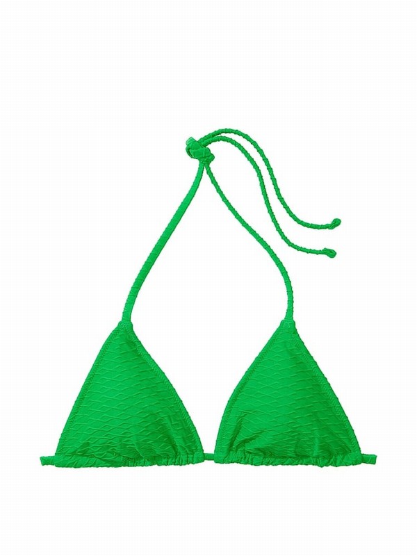Green Victoria Secret Fishnet Triangle Bikini Top | SUOYL7026