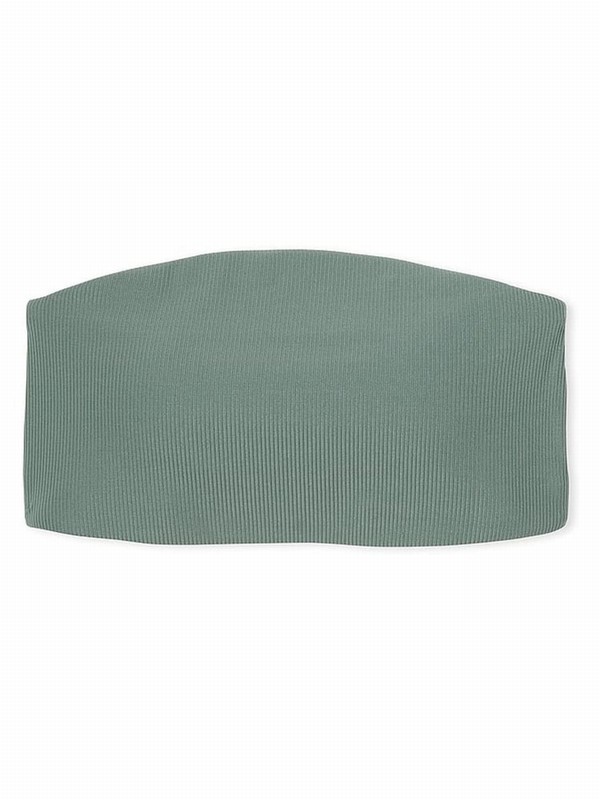 Green Victoria Secret Forest Rib Bandeau Soft Stretchlette Bras | OVKIH4195