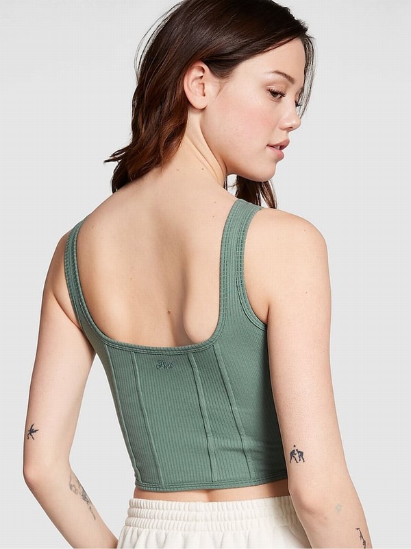 Green Victoria Secret Fresh Forest Corsetlette Lingerie | MKGRJ4326