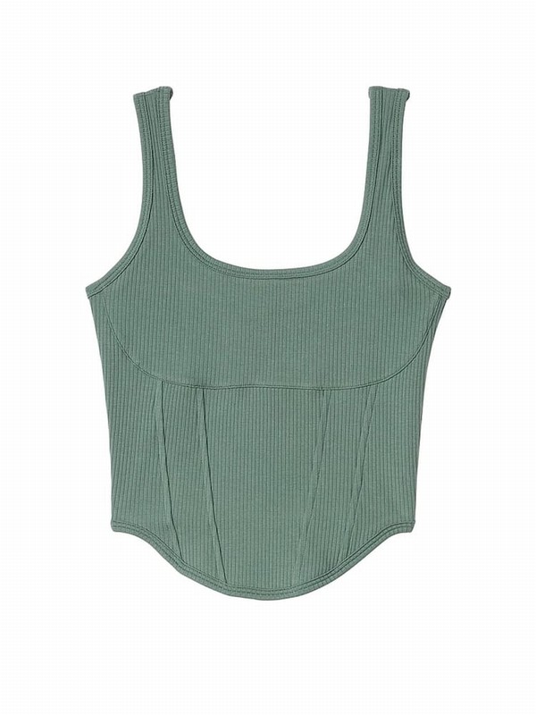 Green Victoria Secret Fresh Forest Corsetlette Lingerie | MKGRJ4326