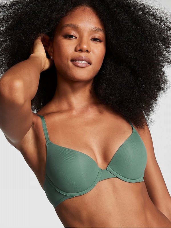 Green Victoria Secret Fresh Forest Push Up Bras | IDMFU1482