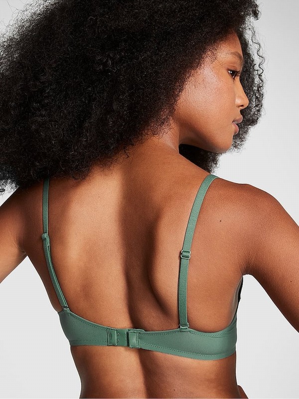 Green Victoria Secret Fresh Forest Push Up Bras | IDMFU1482