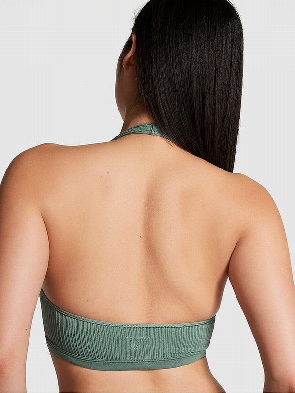 Green Victoria Secret Fresh Forest Seamless Low Impact Sports Bra | SRGTD3849