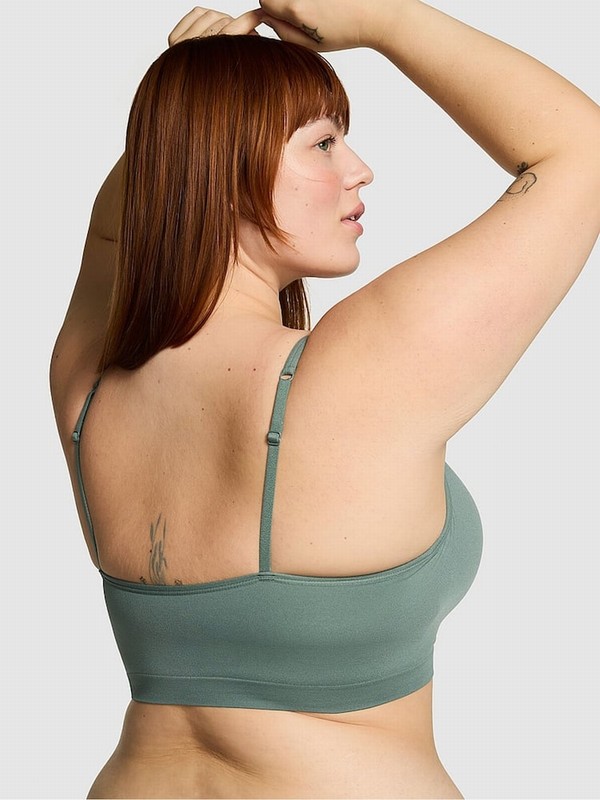 Green Victoria Secret Fresh Forest Seamlesslette Bras | ELFGX0298