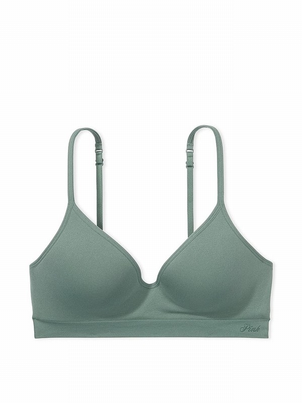 Green Victoria Secret Fresh Forest Seamlesslette Bras | ELFGX0298