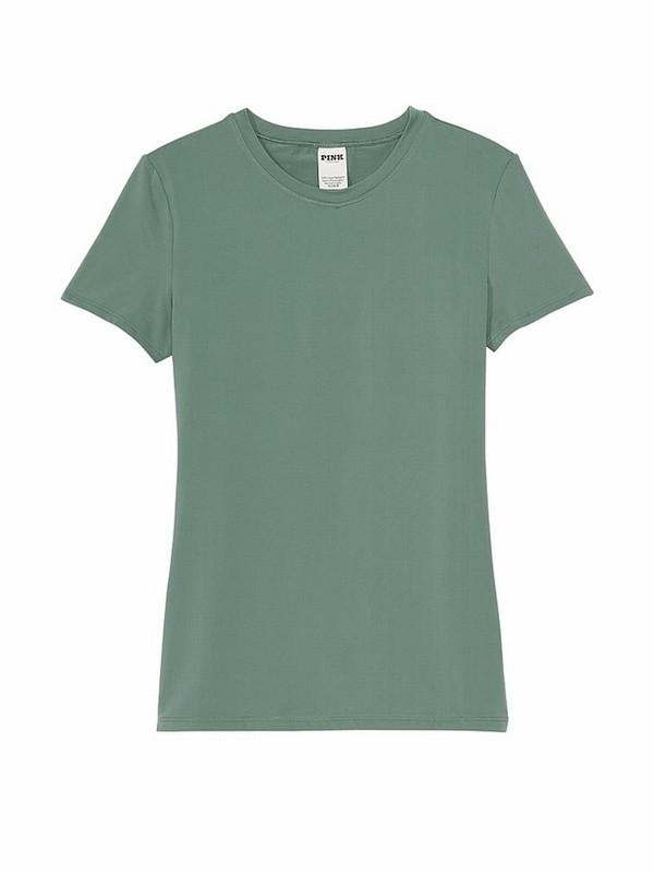 Green Victoria Secret Fresh Forest Soft Stretch T Shirts | AJRMT7328