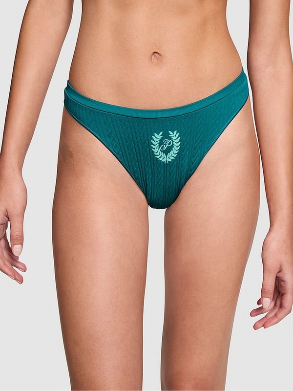 Green Victoria Secret Jade Way Seamless High Leg Scoop Thong Underwear | PJOGH4785