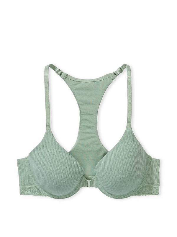 Green Victoria Secret Seasalt Rib Full Cup Push Up Bras | TCVQD1029