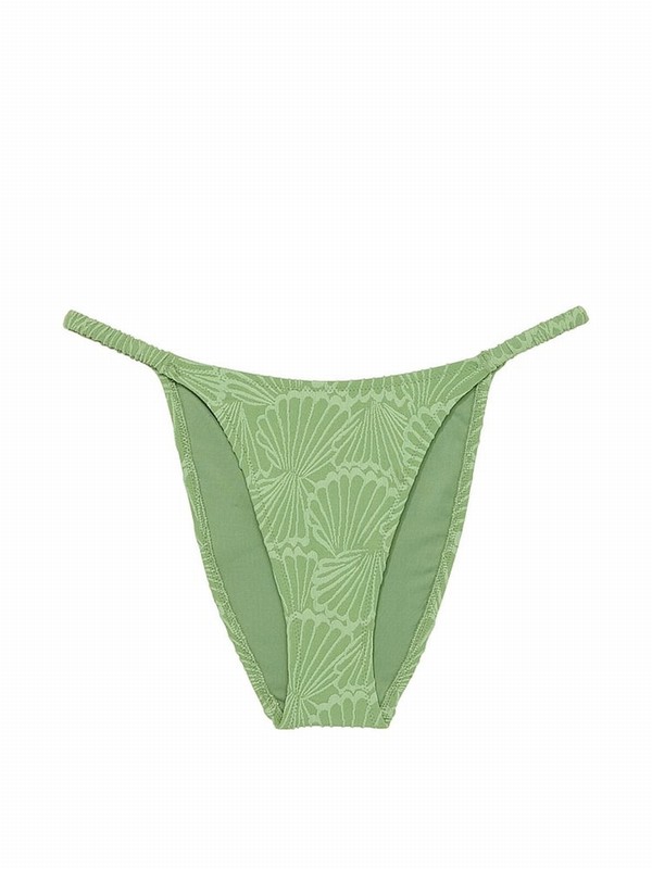 Green Victoria Secret Wild Grass Cheeky Bikini Bottom | REMCH6281
