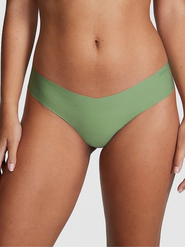 Green Victoria Secret Wild Grass No Show Thong Underwear | HRCUO3742