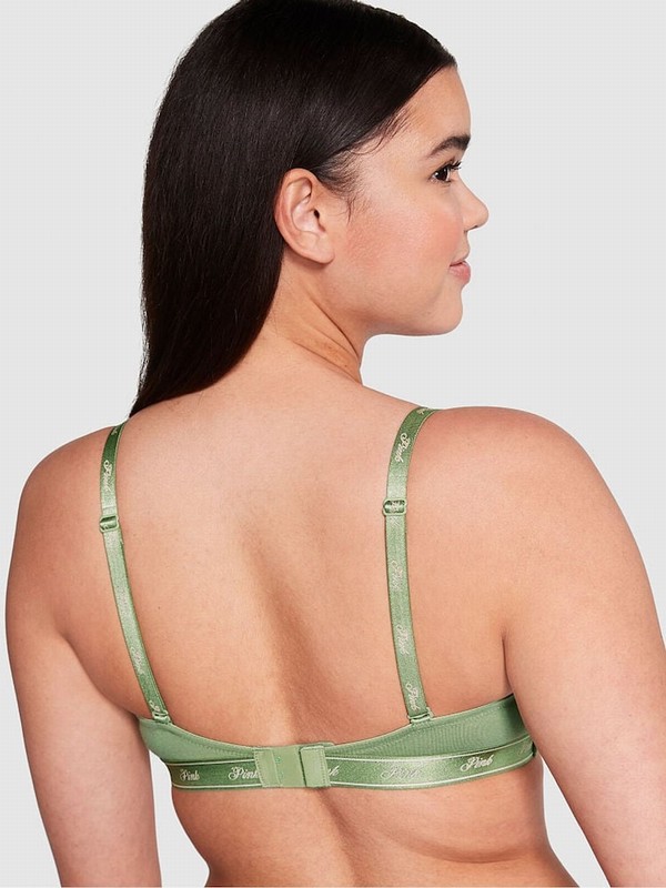 Green Victoria Secret Wild Grass Non WiLightly Lined Bras | MAYNX0248