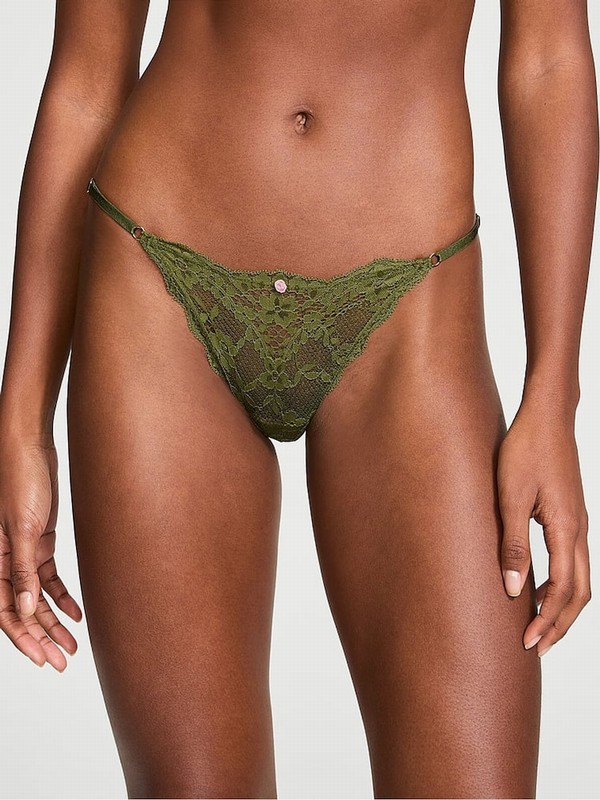 Green Victoria Secret Woodland Lace Bikini Underwear | MDICY3051