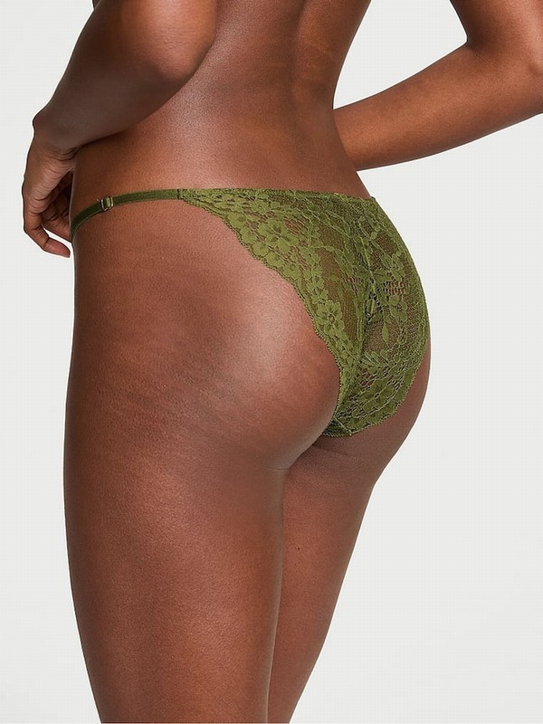 Green Victoria Secret Woodland Lace Bikini Underwear | MDICY3051