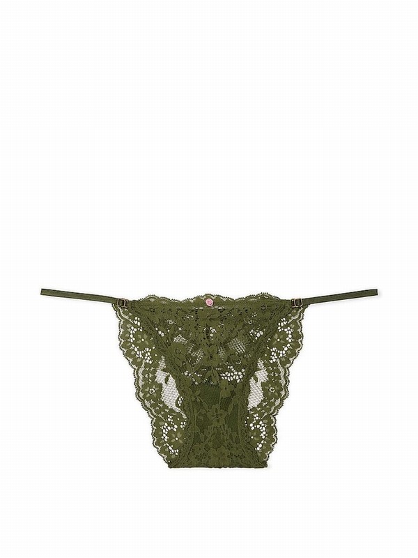 Green Victoria Secret Woodland Lace Bikini Underwear | MDICY3051