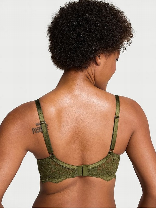 Green Victoria Secret Woodland Lace Full Cup Bras | TKMQR3820