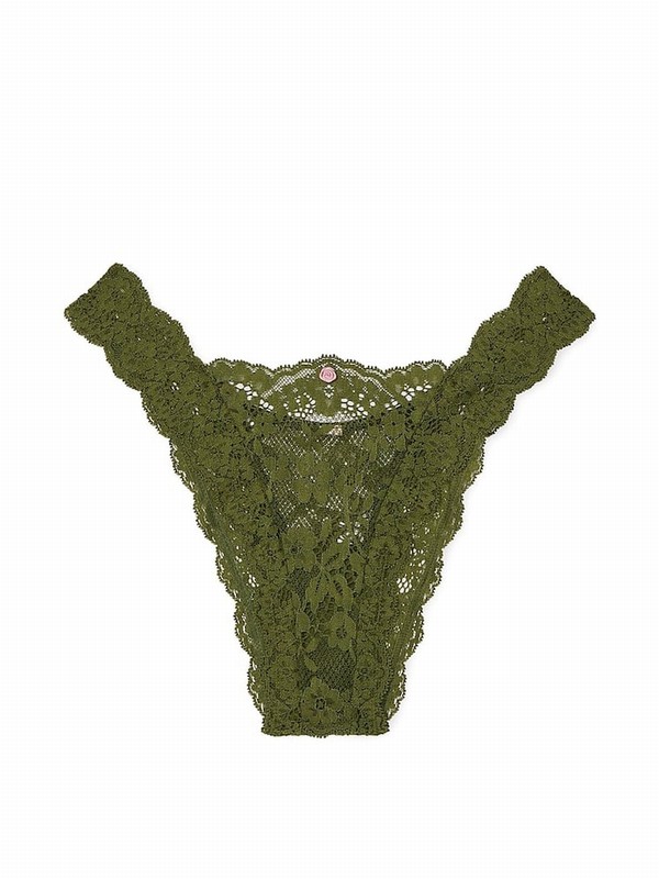 Green Victoria Secret Woodland Lacezilian Underwear | FNKML7216