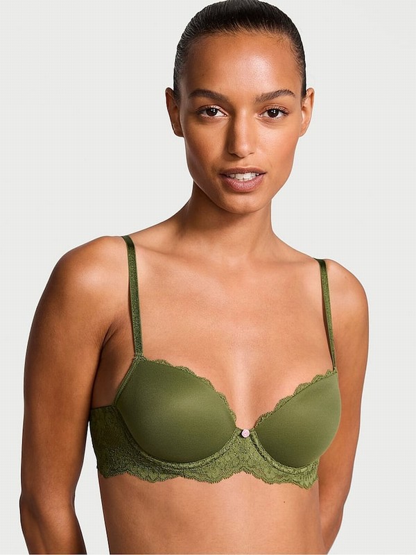 Green Victoria Secret Woodland Lightly Lined Demi Bras | ALIUC8571