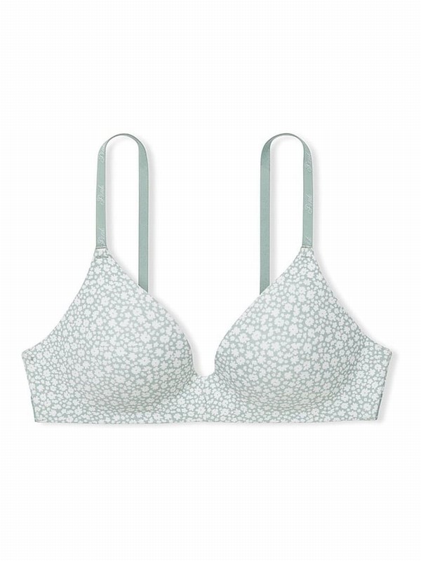 Green / Flower Victoria Secret Flower Non WiLightly Lined Bras | ACPFS9072