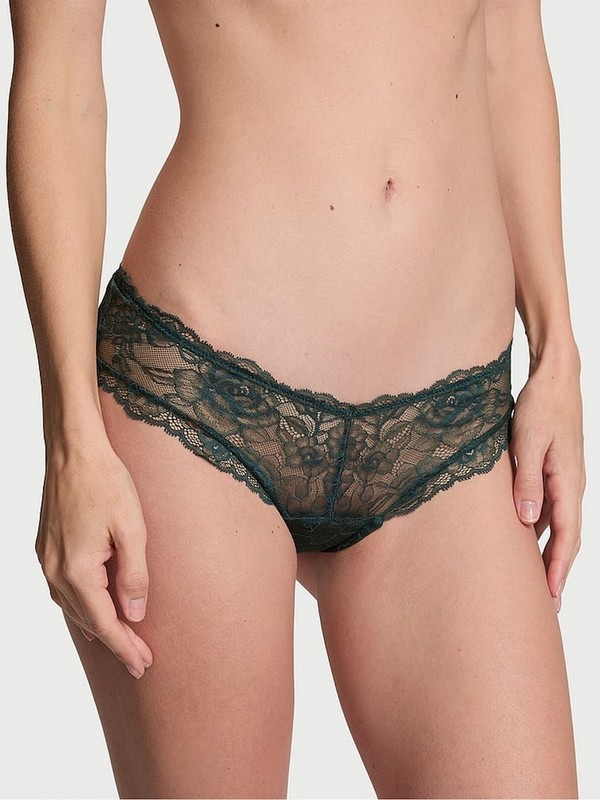Green / Rose Victoria Secret Botanical Cheeky Lace Underwear | OCBRE5243