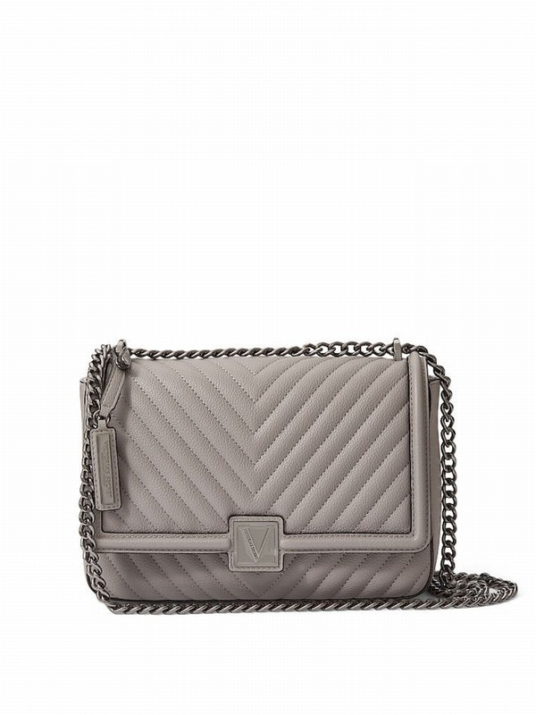 Grey Victoria Secret Bucket Crossbody Bags | ZGVSX0596