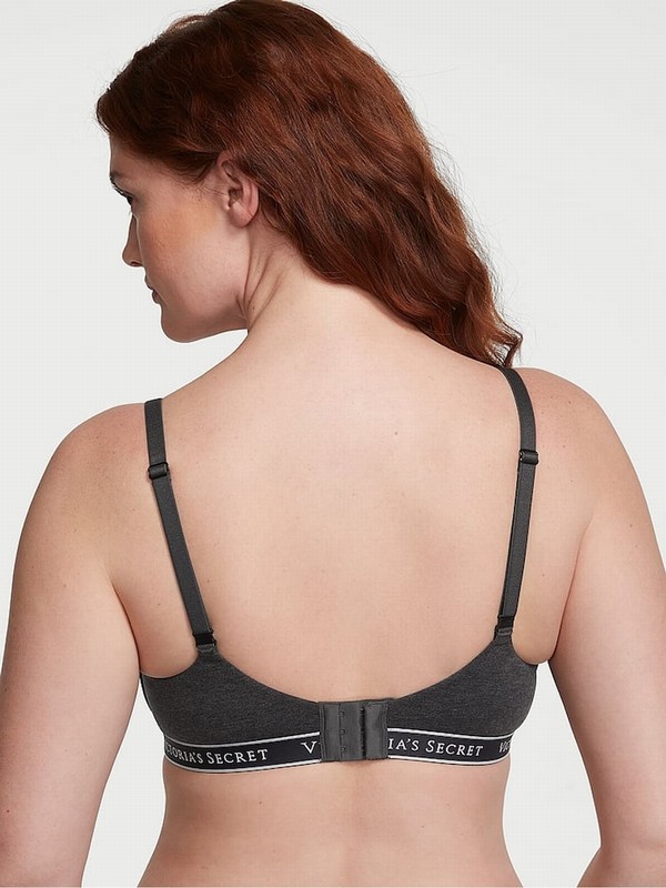 Grey Victoria Secret Charcoal Heather Non WiLightly Lined Bras | GENJI2475