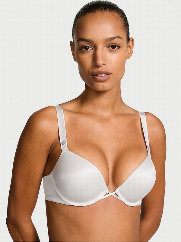 Grey Victoria Secret Delfin Bombshell Add 2 Cups Star Shine Push Up Bras | AXSPU5980