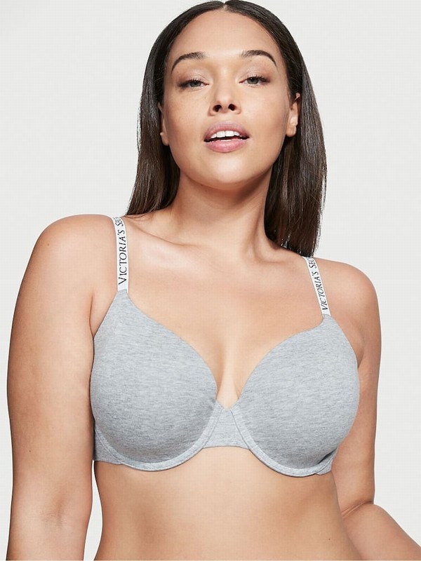 Grey Victoria Secret Full Cup Bras | VJHMA3157