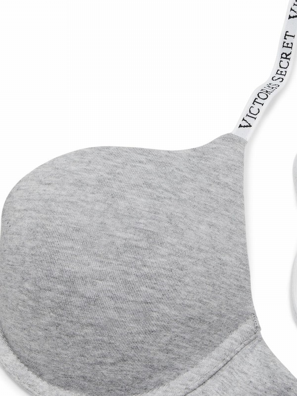 Grey Victoria Secret Full Cup Push Up Bras | EYLMU0912