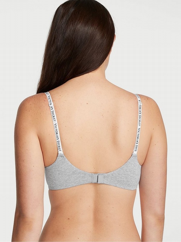 Grey Victoria Secret Heather Add 2 Cups Push Up Bras | SULBY6093